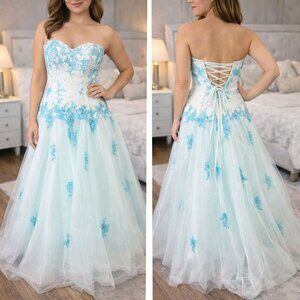 sachin and babi light blue dress Alyce Paris | Dresses | Long Alyce Highlow Taffeta Prom Dress With Slit